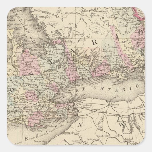 Ontario 2 vierkante sticker (Voorkant)