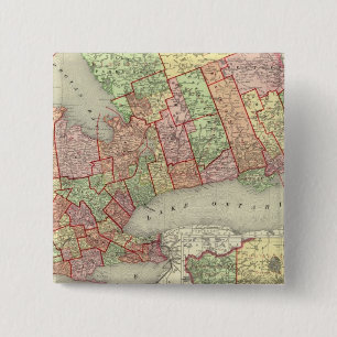 Ontario 4 vierkante button 5,1 cm