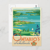 Ontario Canada meren oud briefkaart (Voorkant / Achterkant)