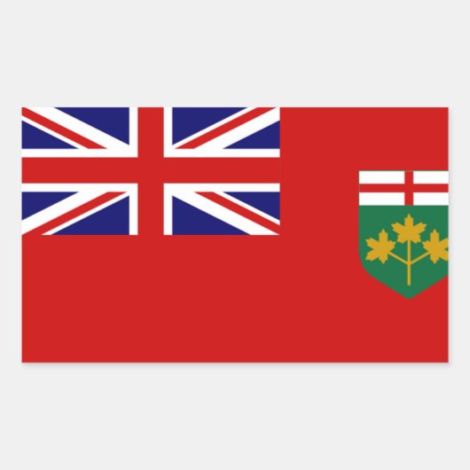 ONTARIO CANADA RECHTHOEKIGE STICKER (Voorkant)