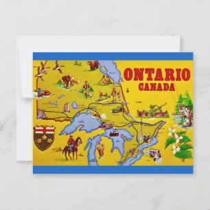 Ontario Canada Retro Ansichtkaart Briefkaart