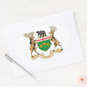Ontario (Canada) Wapen Ovale Sticker (Envelop)