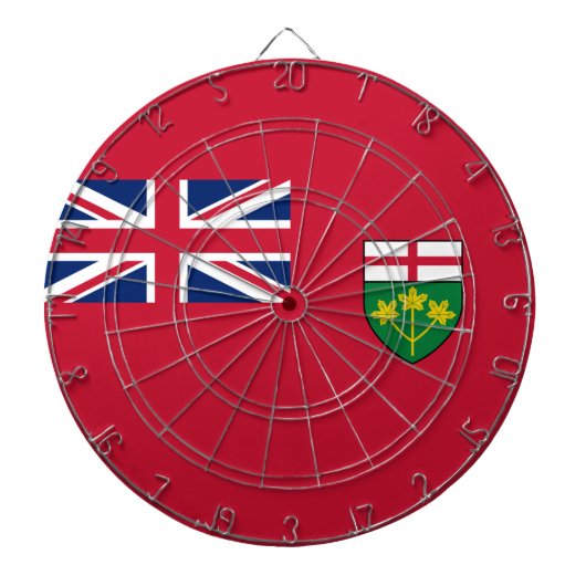 Ontario Flag Dartbord (Voorkant)