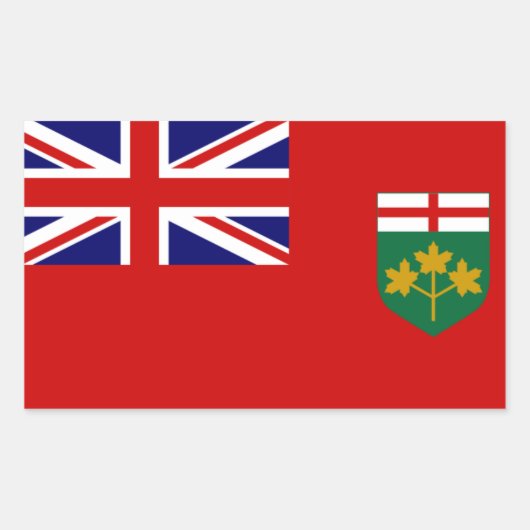 Ontario Flag Rechthoekige Sticker (Voorkant)