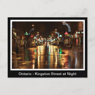 Ontario, Kingston Street in Night Briefkaart