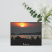 Ontario - Lake Superior Sunset - Briefkaart (Staand voorkant)