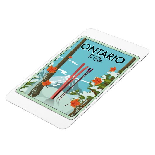 Ontario om te skiën magneet (Linkerzijde)