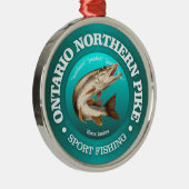 Ontario Pike Vist Metalen Ornament (Rechts)