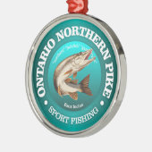 Ontario Pike Vist Metalen Ornament (Links)