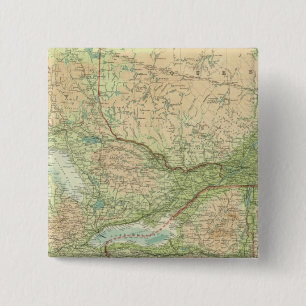 Ontario & Quebec Vierkante Button 5,1 Cm