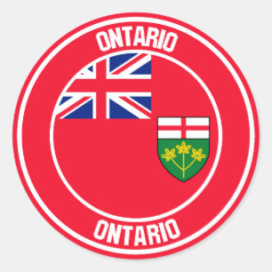 Ontario Round Emblem Ronde Sticker