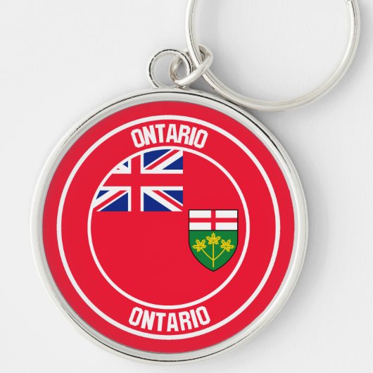 Ontario Round Emblem Sleutelhanger (Voorkant)