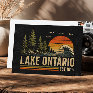 Ontariomeer Vintage Grote Meren Meer Leven Briefkaart