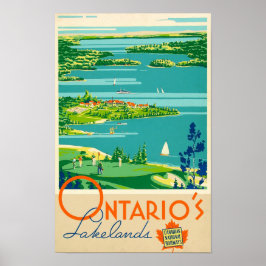 Ontario's Lakelands, Canadese Spoorwegen - Reis Poster
