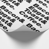 Ontbijt (Bacon & Eggs & Toast & Coffee) Cadeaupapier (Hoek)
