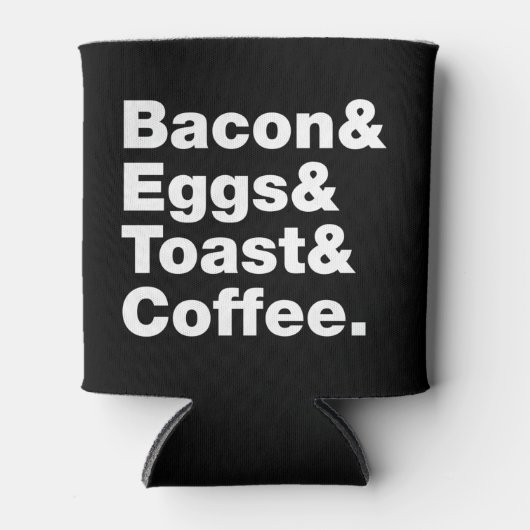 Ontbijt (Bacon & Eggs & Toast & Coffee) Can Coo Blikjeskoeler (Voorkant)