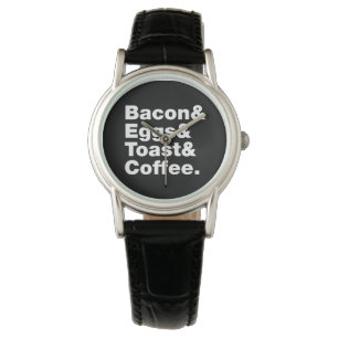 Ontbijt (Bacon & Eggs & Toast & Coffee) Horloge