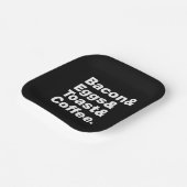 Ontbijt (Bacon & Eggs & Toast & Coffee) Papieren Bordje (Gebogen)