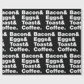 Ontbijt (Bacon & Eggs & Toast & Coffee) Wrappin Cadeaupapier (Vlak)