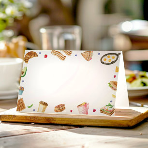 Ontbijt Brunch Eten Tent Place Card