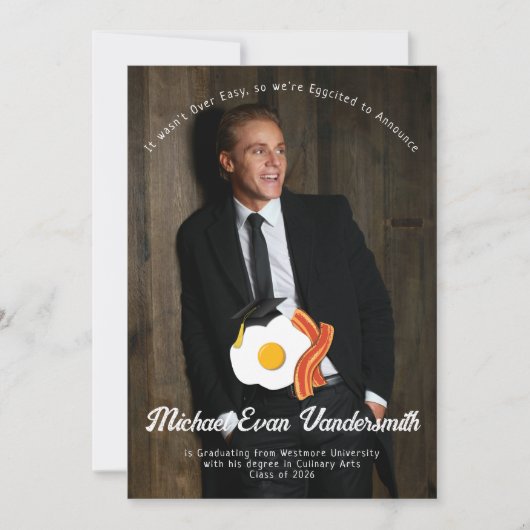 Ontbijt Brunch Graduation Party Aankondiging (Voorkant)