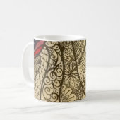 Ontbijt... Dang.  Mok regenboogkoffie (Voorkant links)