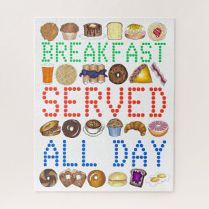 Ontbijt de hele dag Neon Diner Sign Foodie Legpuzzel