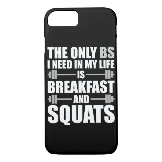 Ontbijt en Squats - Bodybuilding Workout Case-Mate iPhone Case (Achterkant)