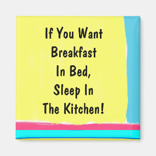 Ontbijt in bed magneet
