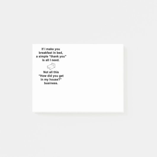 Ontbijt in bed post-it® notes (Voorkant)