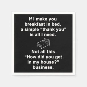 Ontbijt in bed servet