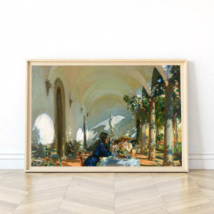 Ontbijt in de Loggia, Sargent 1910 Poster