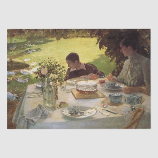 Ontbijt in de tuin tissuepapier (Voorkant)