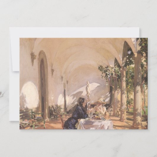 Ontbijt in Loggia door John Singer Sargent (Voorkant)