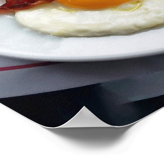 Ontbijt in Parijs Frankrijk Poster (Hoek)