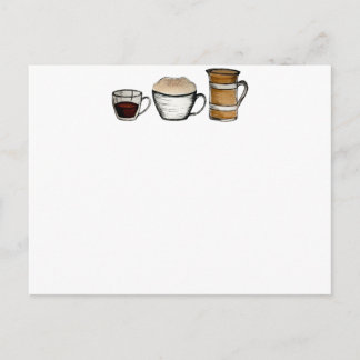 ontbijt, lunch en diner briefkaart