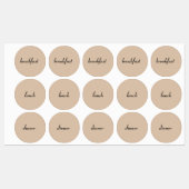 Ontbijt, Lunch en diner Labels (Vel)