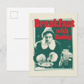 Ontbijt met Buddy Feestdagenkaart (Voorkant / Achterkant)