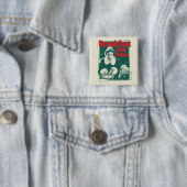 Ontbijt met Buddy Vierkante Button 5,1 Cm (In situ)