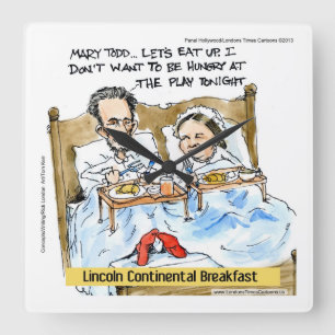 Ontbijt met een Lincoln Funny Wall klok