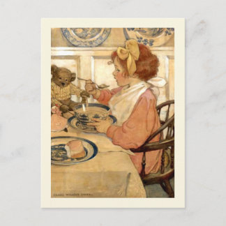 Ontbijt met Teddy Bear Briefkaart
