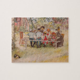 Ontbijt onder de Big Birch door Carl Larsson Legpuzzel