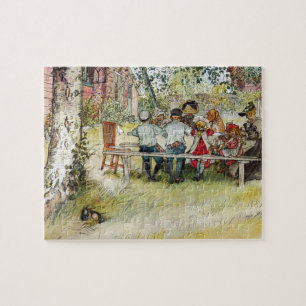 Ontbijt onder de Big Birch door Carl Larsson Legpuzzel
