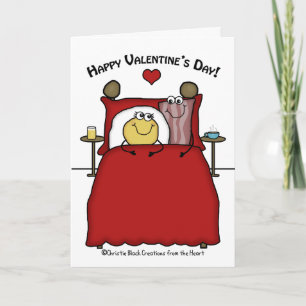Ontbijt op Bed-Happy Valentijnsdag Feestdagen Kaart
