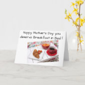 Ontbijt op bed - Moederdag Kaart (Gele Bloem)