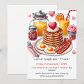 ontbijt op de dag van de Valentijn Kaart (Voorkant / Achterkant)