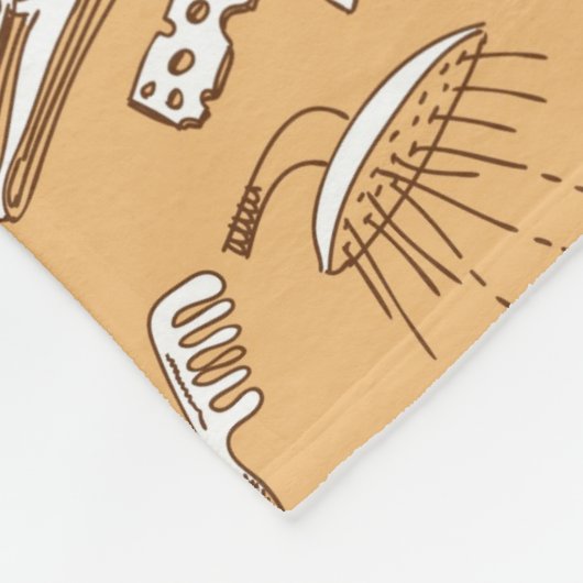 Ontbijt patroon 2 fleece deken (Hoek)