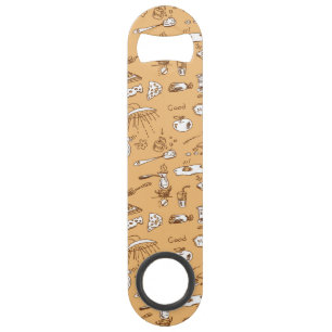 Ontbijt patroon 2 speed flessenopener
