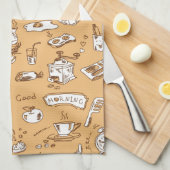 Ontbijt patroon 2 theedoek (Quarter Fold)