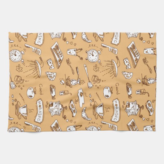 Ontbijt patroon 2 theedoek (Horizontaal)